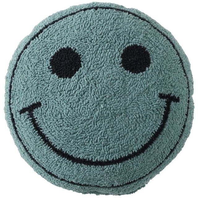 Mainstays 16" x 16" Smiley Face Decorative Pillow, Sage Green - Walmart.com | Walmart (US)