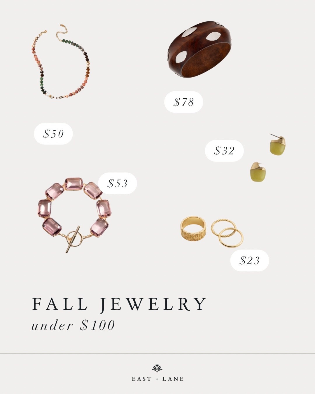 The easiest way to elevate your upcoming fall looks is with accessories! I’ve found some affordable and stylish jewelry under $100 that you can pair with anything 🤍

#falljewelry #jewelry #falllook #fallaccessories

#LTKSeasonal #LTKStyleTip #LTKFindsUnder100