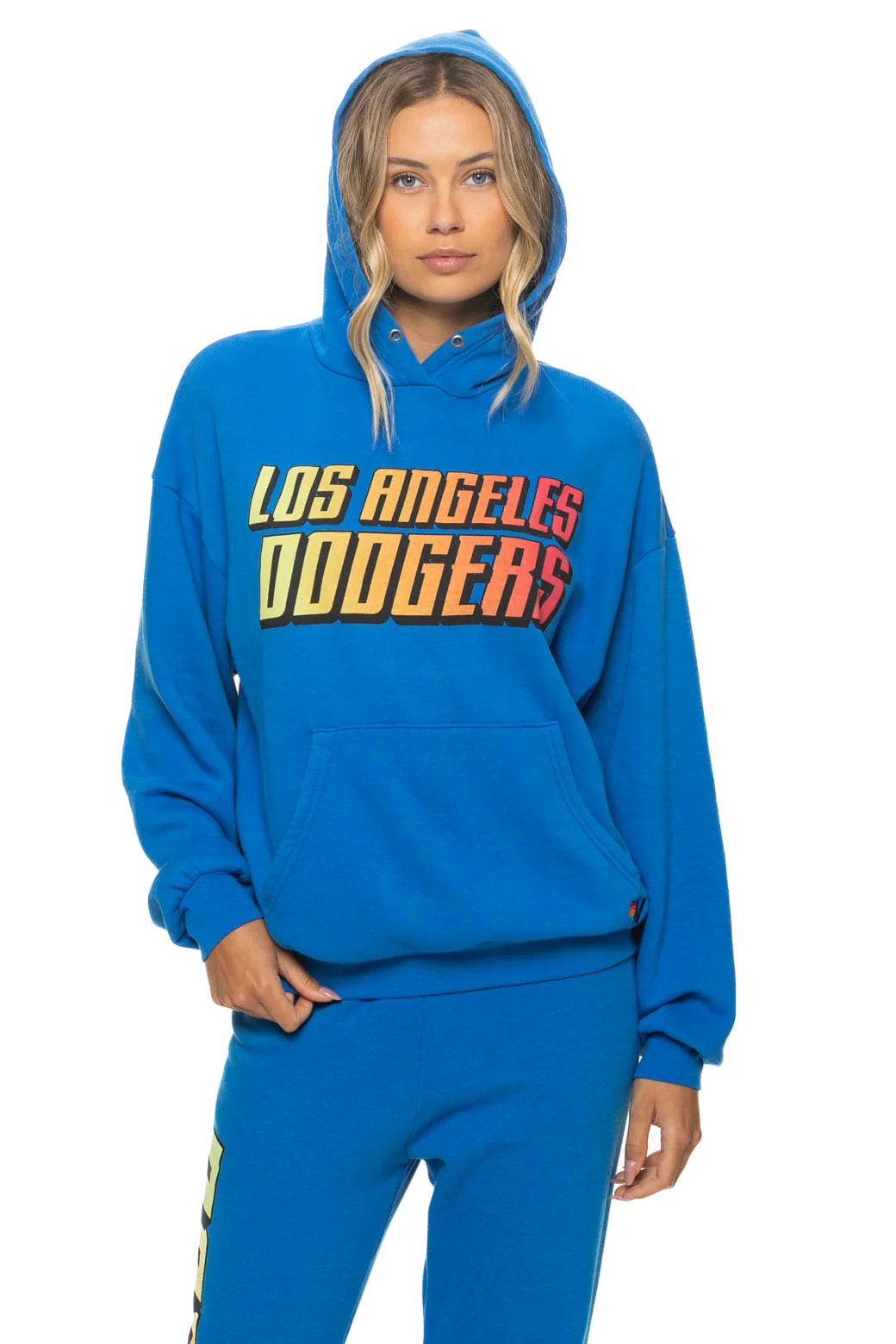 LOS ANGELES DODGERS 2026 RELAXED PULLOVER HOODIE - OCEAN | Aviator Nation