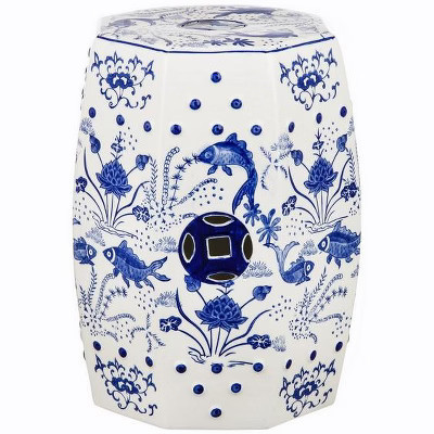 Cloud 9 Garden Stool - ACS4557 - Indoor/Outdoor - Blue - Safavieh | Target