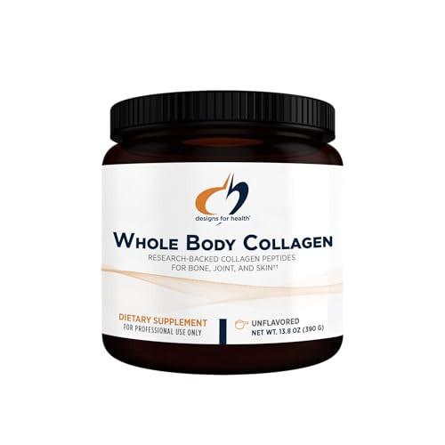 Designs for Health Whole Body Collagen Powder - Hydrolyzed Collagen Peptides Powder for Skin, Joint + Bone Health - Fortigel, Fortibone & Verisol Collagen for Women & Men, Unflavored (30 Servings) | Amazon (US)