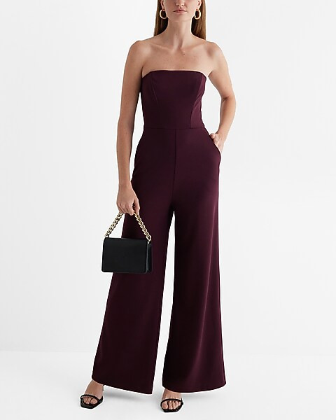Strapless Wide Leg Jumpsuit | Express