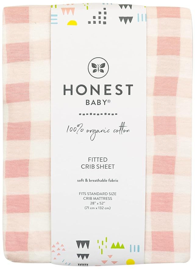 HonestBaby Fitted Crib Sheets Fits Standard Mattress Bassinet, Mini Prints 100% Organic Cotton Ba... | Amazon (US)