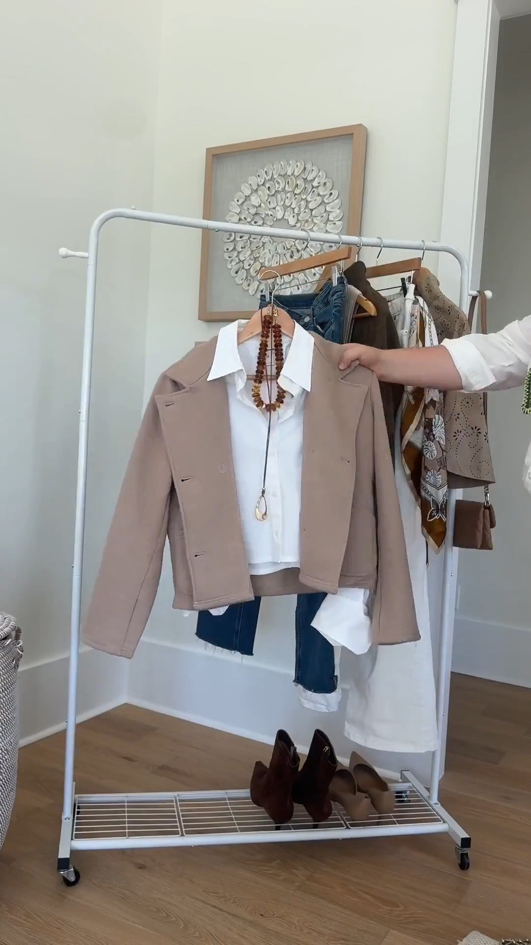 Fall outfit ideas. Currently
Crushing hard on shades of brown and suede. 

Code rachelxspanx will get you a discount on the white denim - grab white denim before it goes off the shelves.

#LTKSeasonal #LTKootd #LTKWorkwear