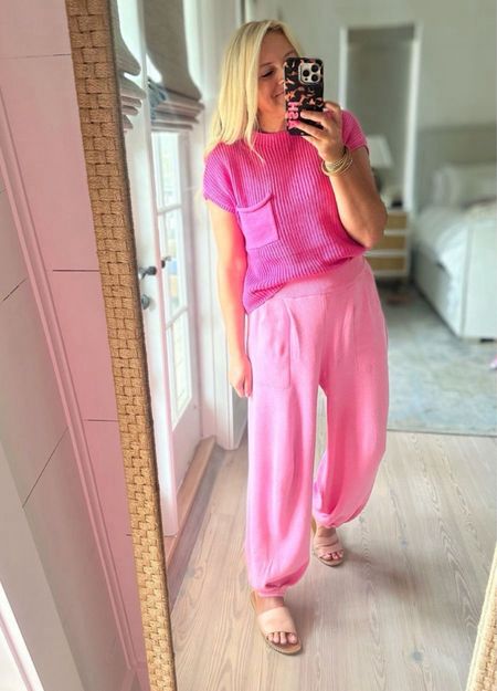 Cutest pink Amazon set! So comfy and so cute. Wearing smalls 

#LTKSeasonal #LTKfindsunder50 #LTKstyletip