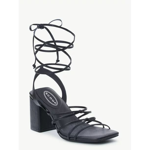 Scoop Women's Strappy Block Heel Sandals - Walmart.com | Walmart (US)