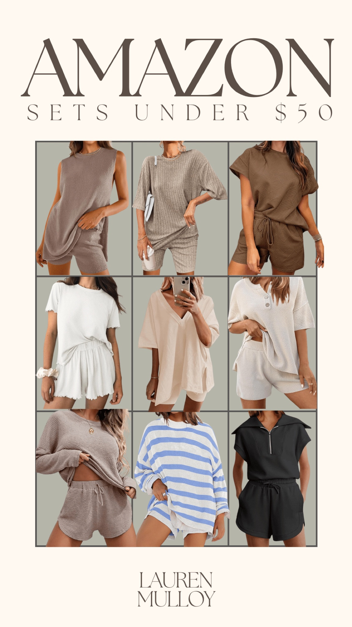 Amazon Sets Under $50✨☺️ 
so cute for loungewear or WFH!

Fit tips: all tts

Amazon finds, Amazon sets, sets under $50, affordable Amazon fashion, neutral sets, clothing set, casual outfit inspo 

#LTKStyleTip #LTKFindsUnder50 #LTKFindsUnder100