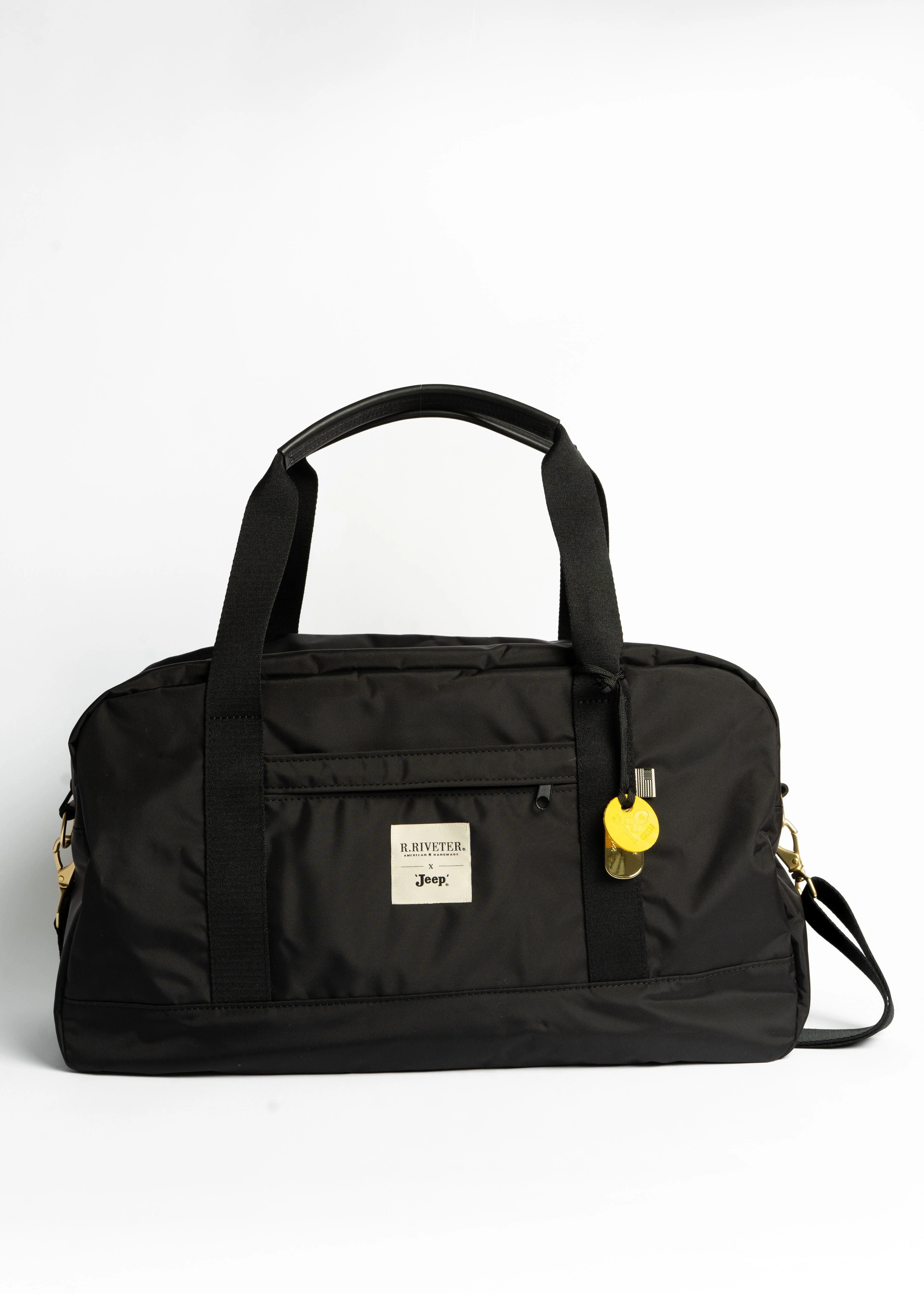 Duffle Bag | JEEP® Collaboration Black Nylon + Black Leather | R. Riveter