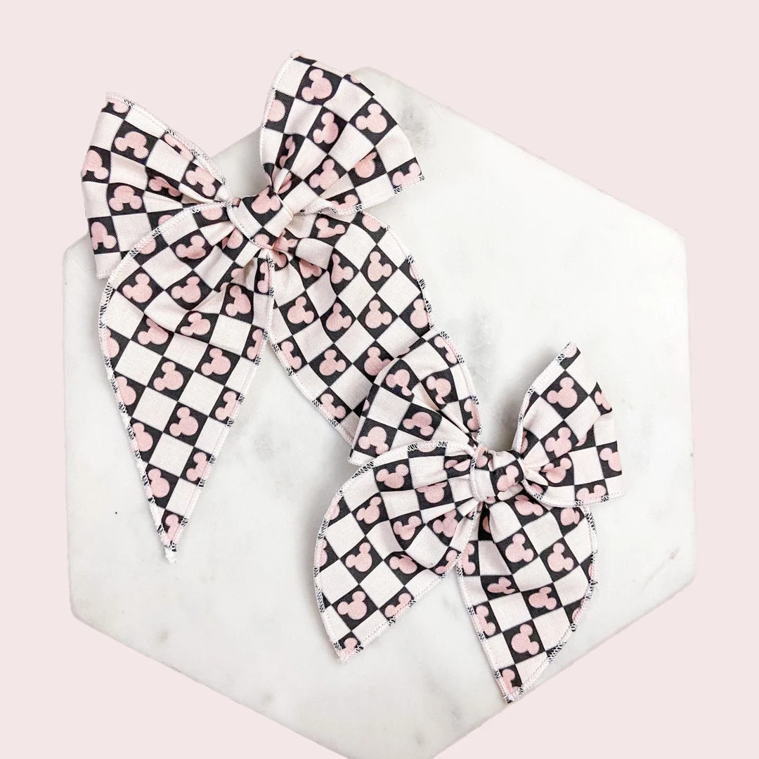 Minnie Mouse Mickey Mouse Hair Bow Disney Bow Disney Parks - Etsy | Etsy (US)