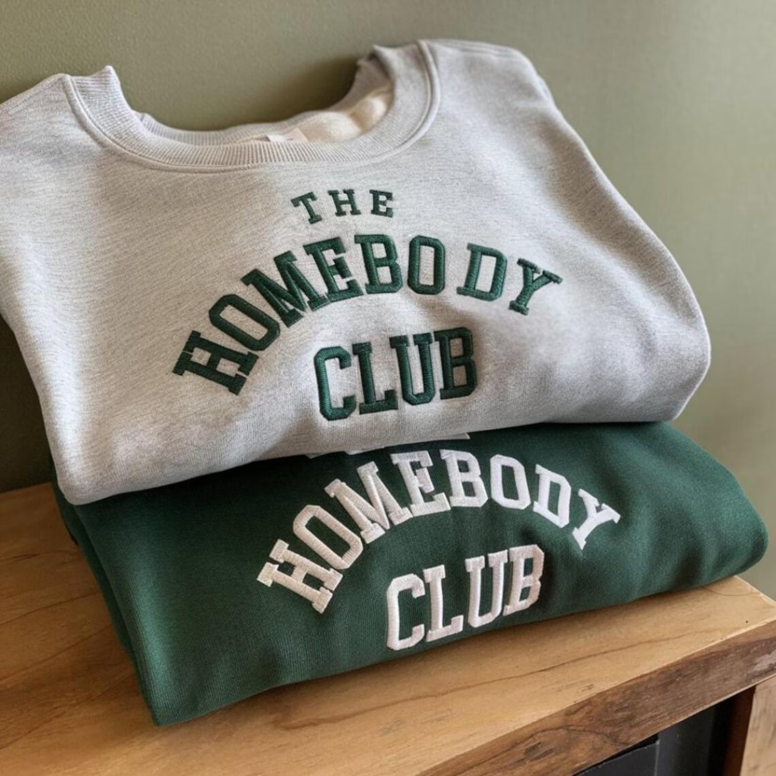 Embroidery the Homebody Club Sweatshirt, Embroidered Sweater, Soft Sweater, Gift for Him, Gift fo... | Etsy (US)