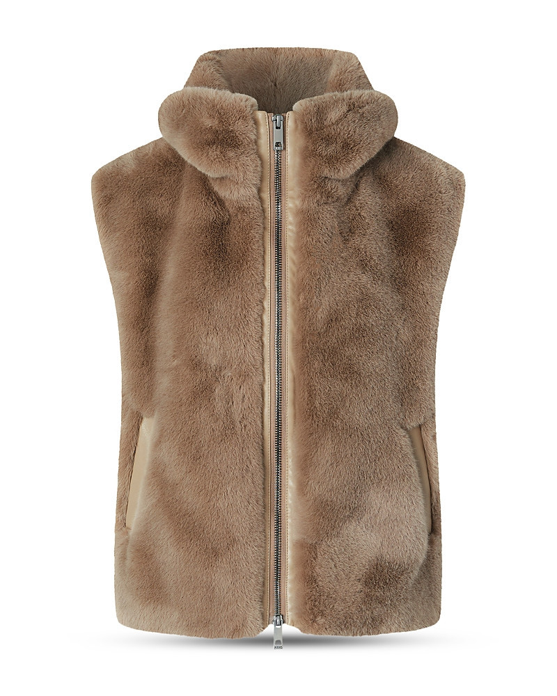 Pinko Faux Fur Mock Neck Vest | Bloomingdale's (US)