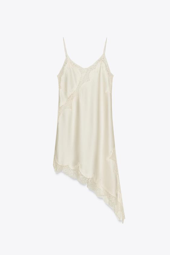 ZW COLLECTION ASYMMETRIC LACE DRESS | Zara US