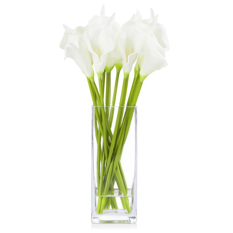 Artificial Real Touch Lilies Flower Arrangements in Vase | Wayfair North America