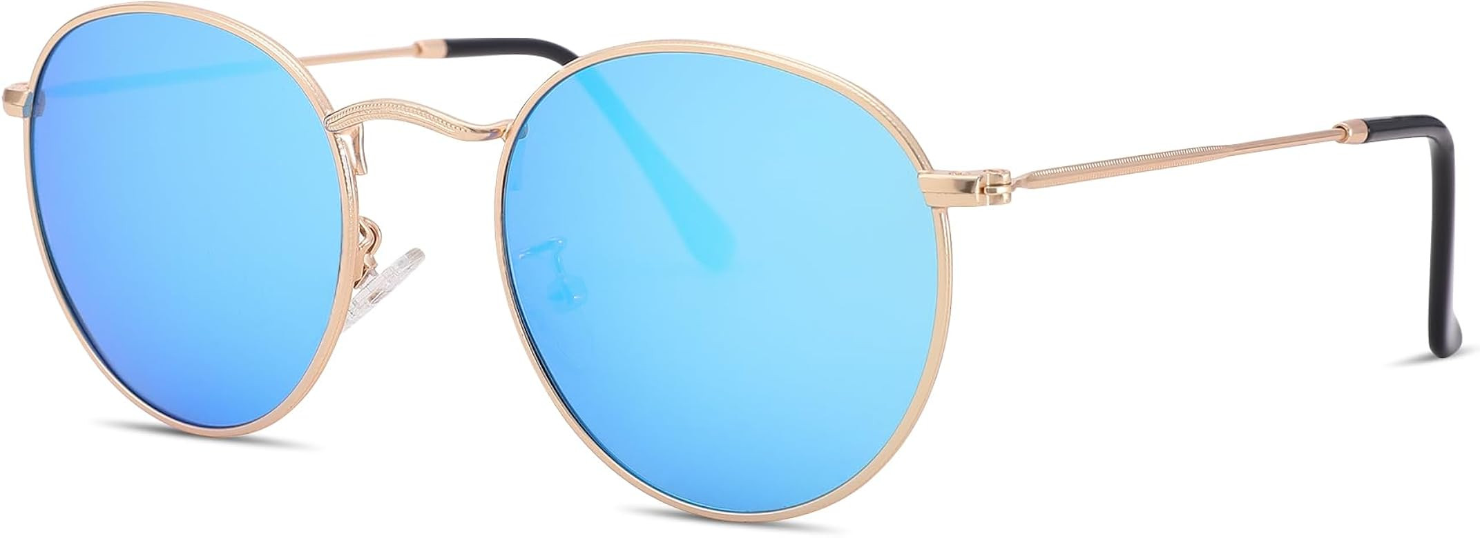 Pro Acme Small Round Metal Polarized Sunglasses for Women Retro Designer Style | Amazon (US)