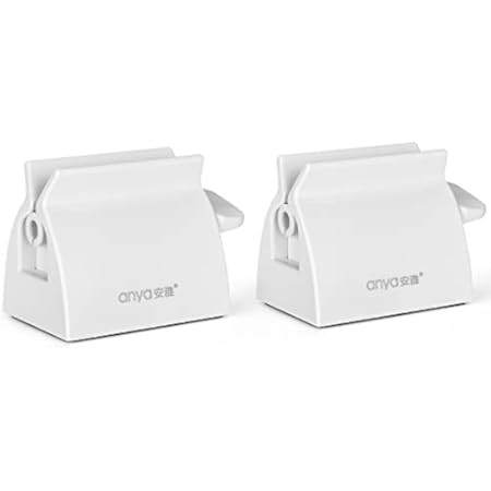 Rolling Tube Toothpaste Squeezer Toothpaste Seat Holder Stand for Bathroom Accessories（White ） | Amazon (US)