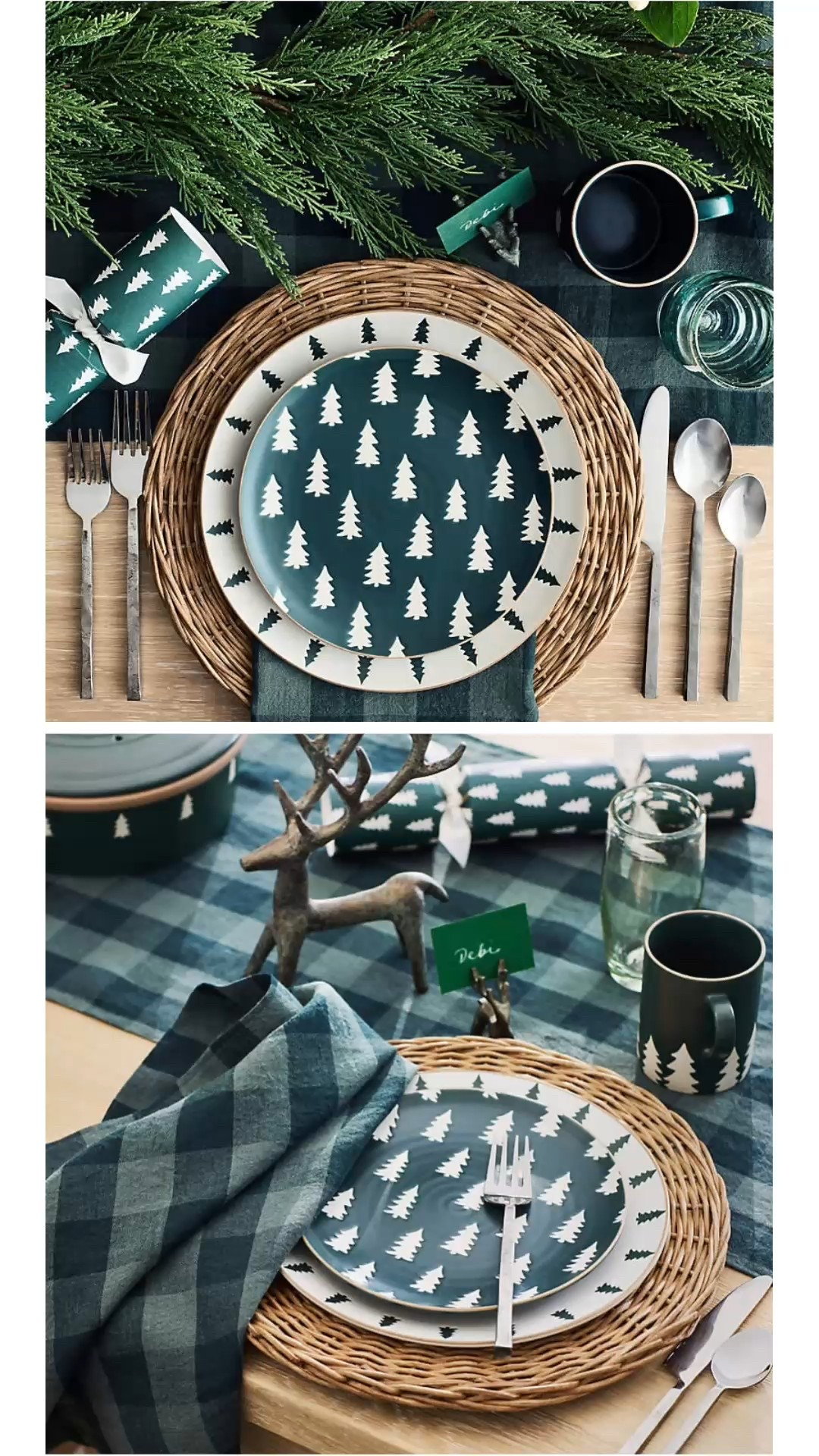 Festive Christmas table decor ideas, holiday table setting, glass candle holder with sleeve , Christmas tree, pine tree, bows, garland, holiday decor, Christmas plates, napkins, centerpiece, tablescape, placemats, glassware, flatware, organic modern, minimalist, transitional, green, Nordic, napkin ring, festive, Crate & Barrel style, Pottery Barn aesthetic, table decor, check, checker

#LTKHome #LTKSaleAlert #LTKHoliday