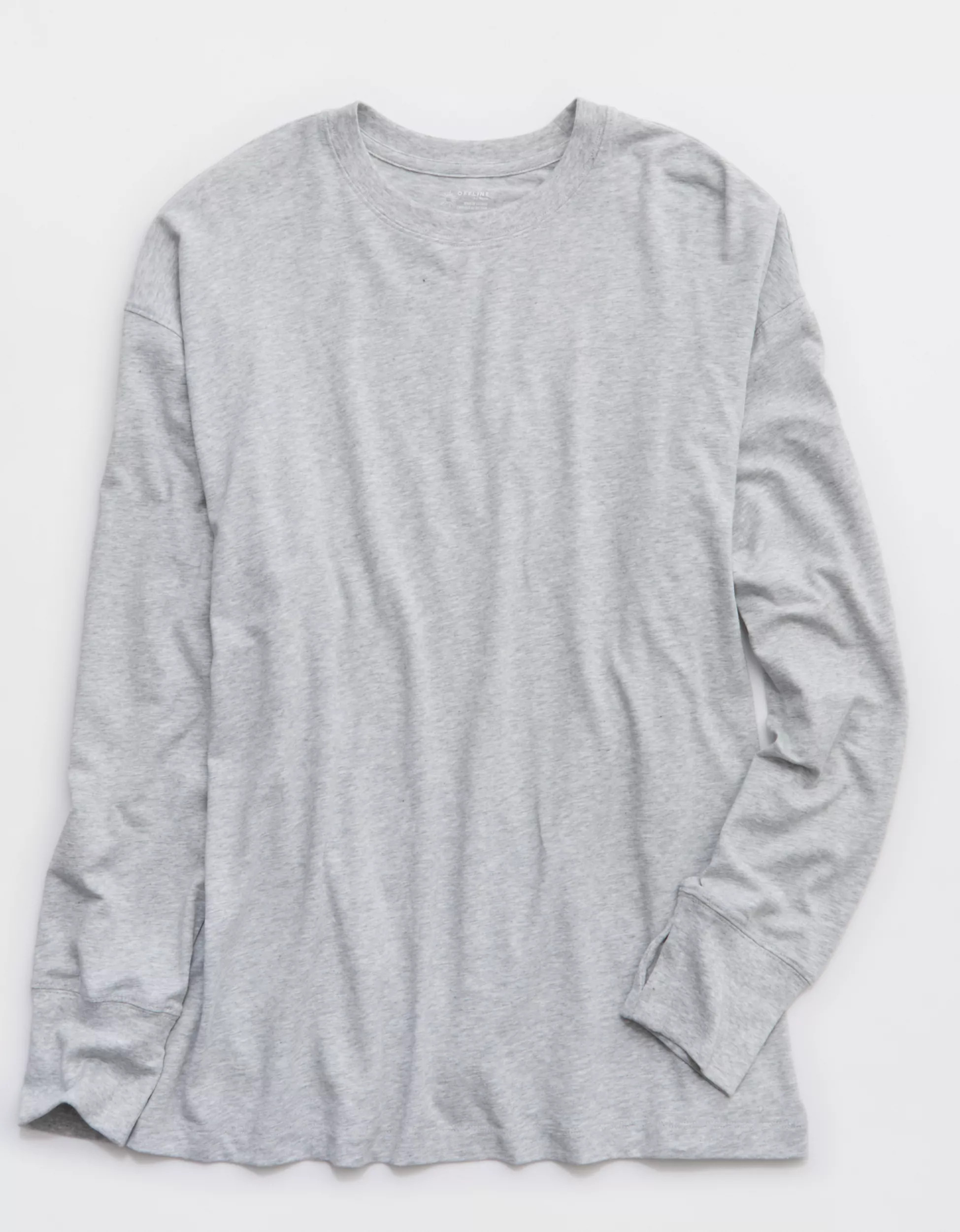OFFLINE By Aerie Let's Stretch Long Sleeve Boyfriend T-Shirt | American Eagle Outfitters (US & CA)
