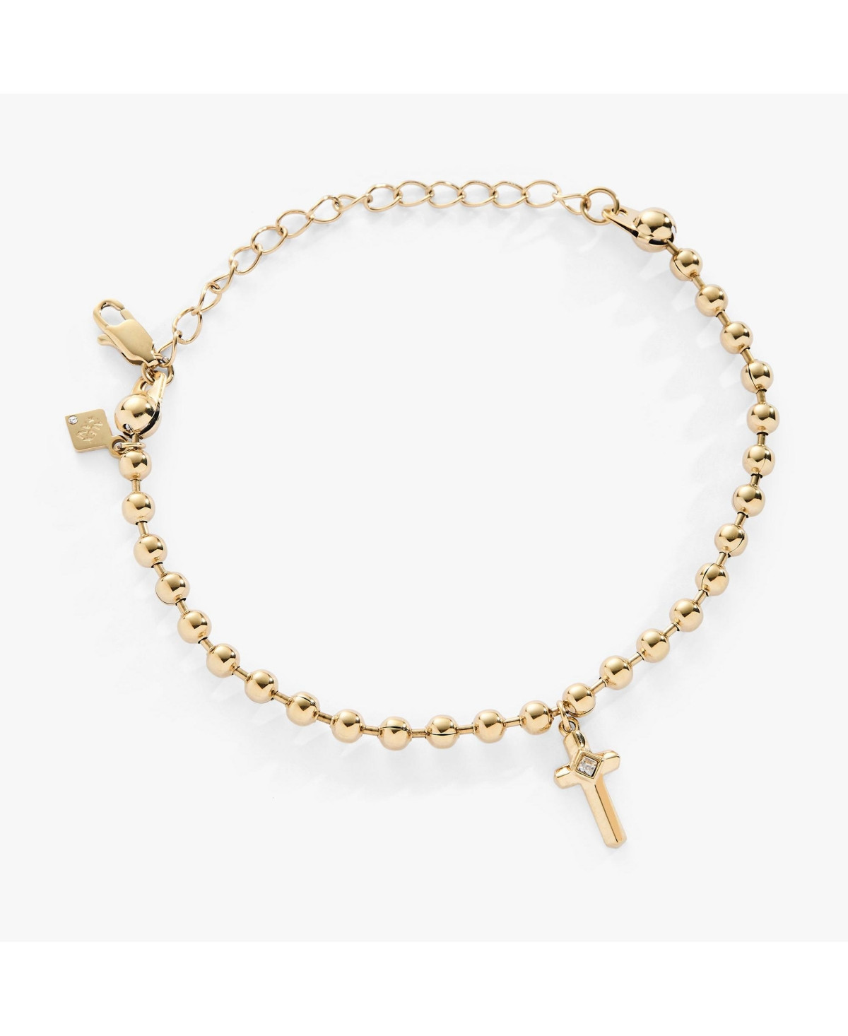 Alex and Ani Cross Ball Chain Bracelet - Gold | Macy's