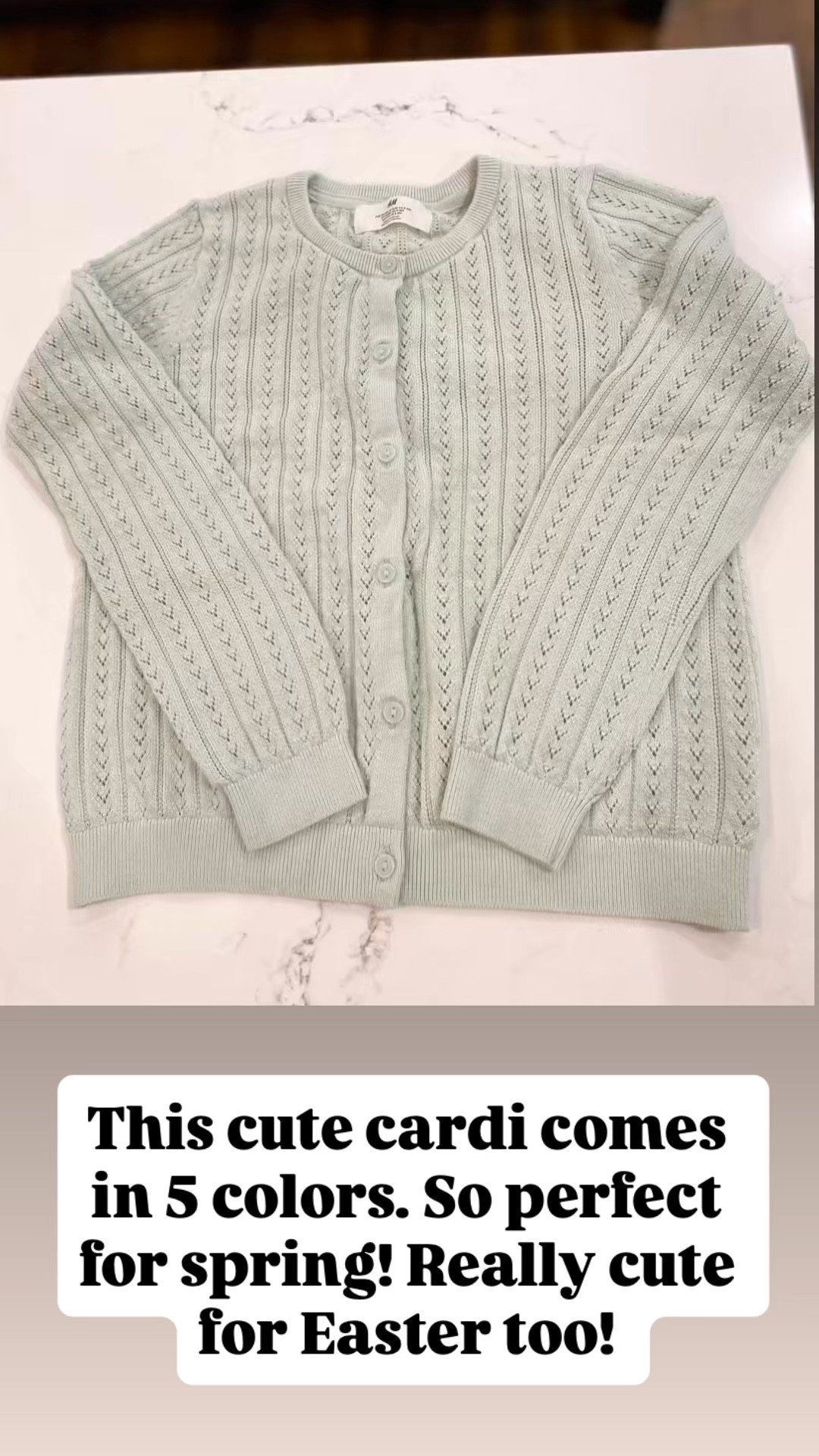 Super cute cardigan sizes 2- 10. Really perfect for spring comes in five colors. Would be darling for Easter too! ￼

#LTKKids #LTKSpringSale #LTKmomlife