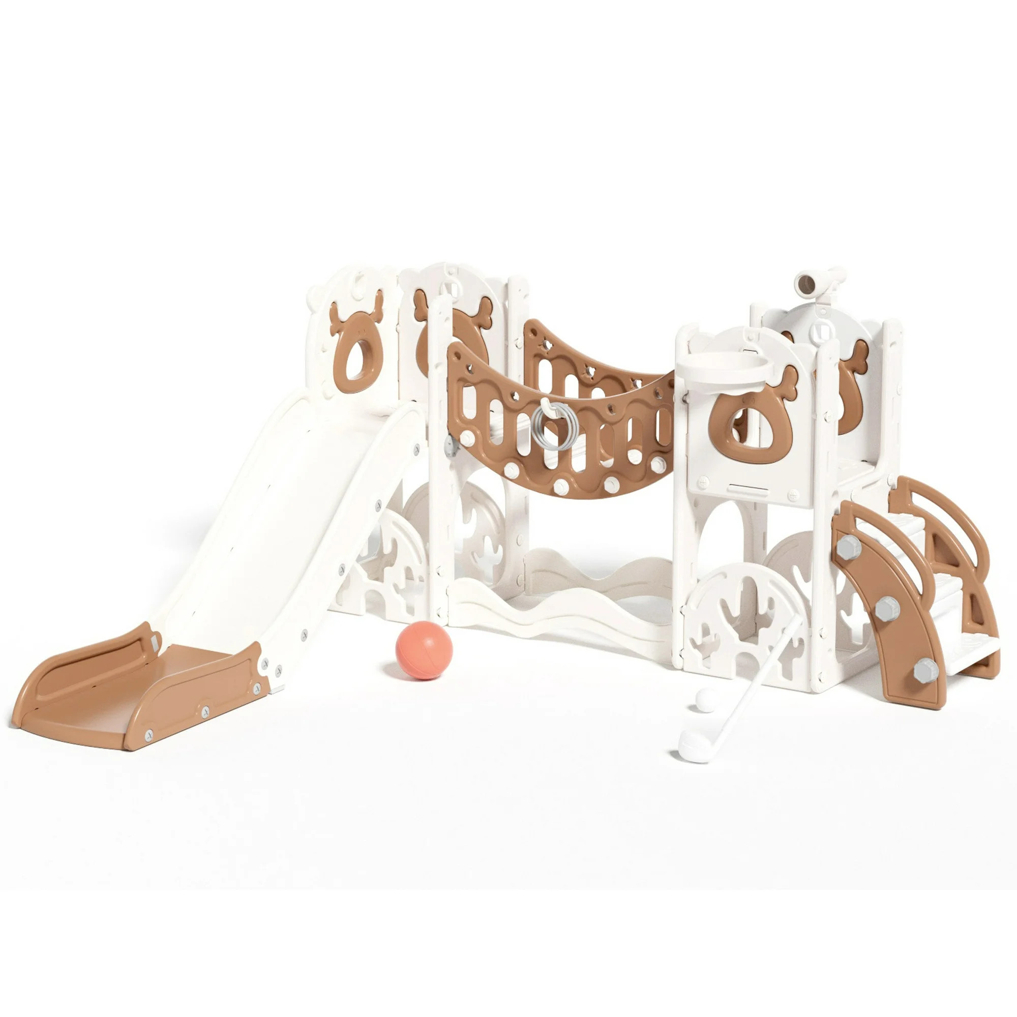 KORIMEFA 8 in 1 Toddler Slide, Kid Slide for Toddlers Age 1-3 with Ring Toss, Basketball Hoop, an... | Walmart (US)