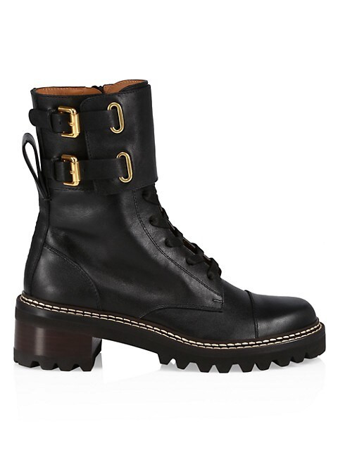 Mallory Leather Combat Boots | Saks Fifth Avenue