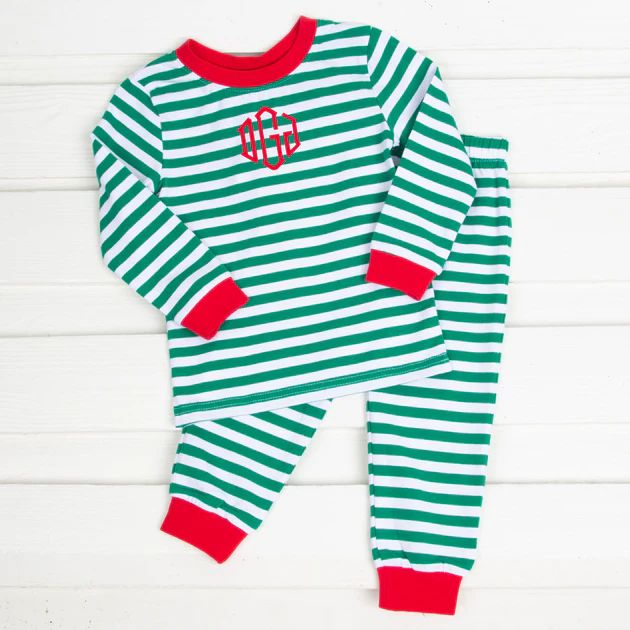 Green Stripe Knit Loungewear | Classic Whimsy