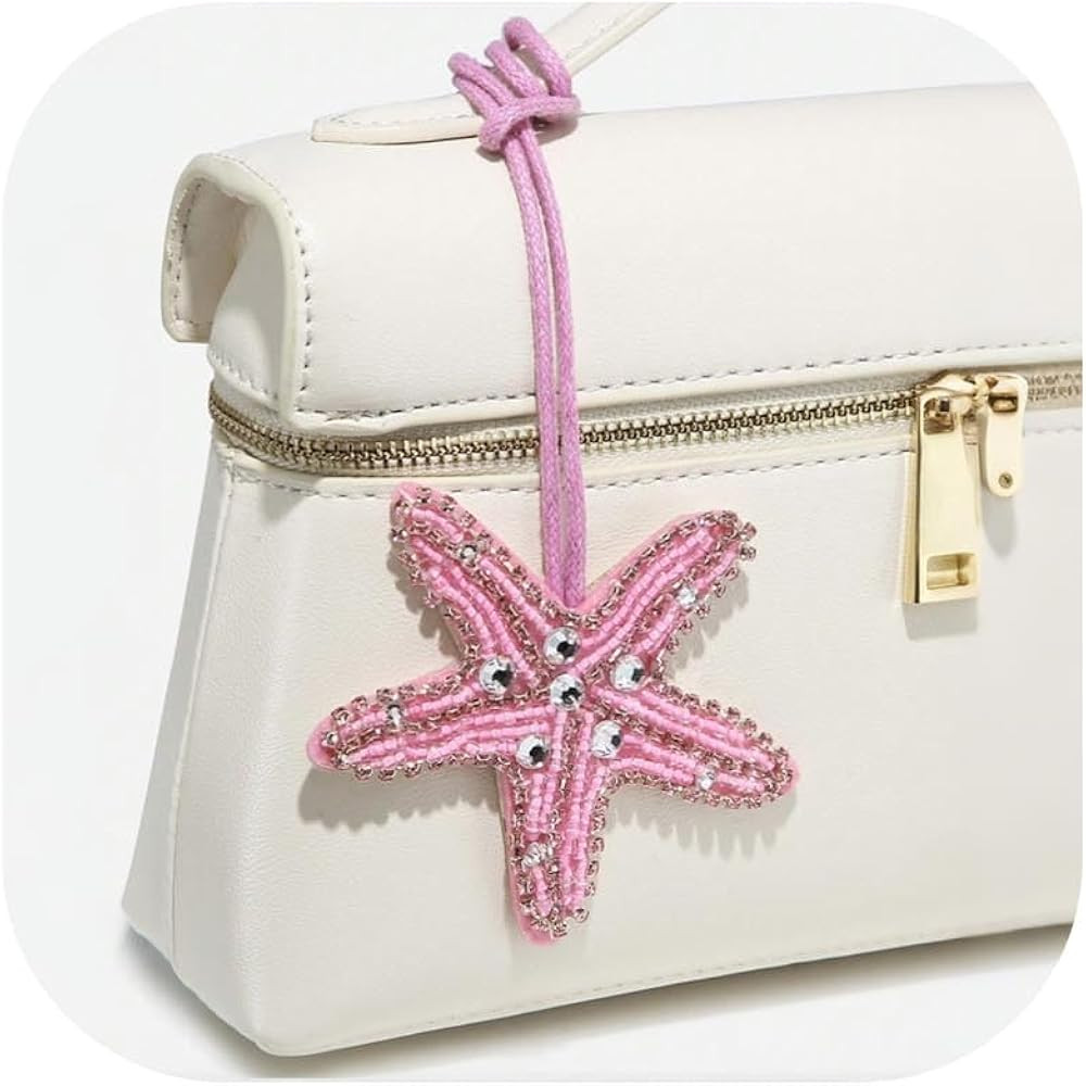 Beach Bag Charm Shell Keychain Starfish Coconut Tree Sea Star Keychain Summer Beach Purse Charm f... | Amazon (US)