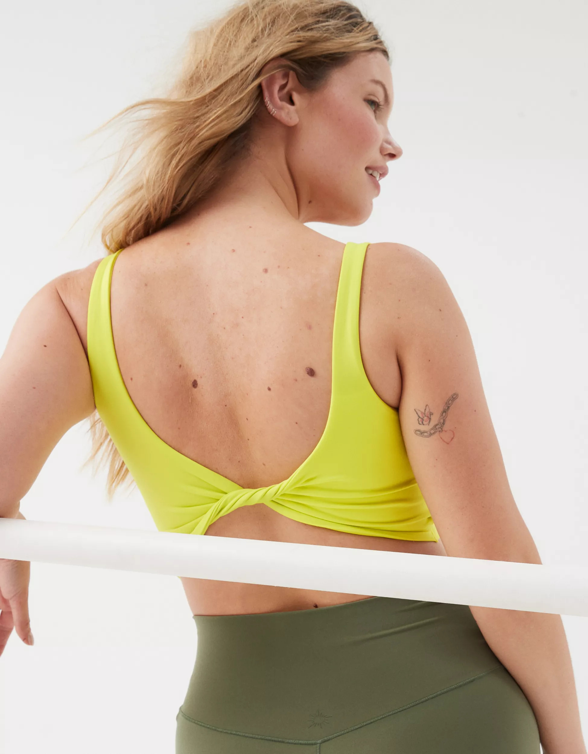 OFFLINE By Aerie Real Me Twist Back Longline Sports Bra | Aerie