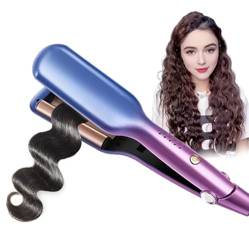 Hair Crimper Iron,16mm 3 Barrel Hair Waver,Beach Waves Curling Iron for Long & Short Hair,Ceramic Hair Crimper with Adjustable Temperature,Dual Voltage,Fast Heat | Amazon (US)