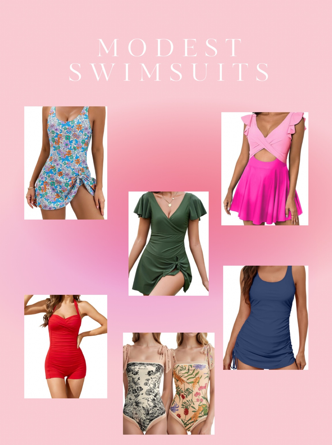 Modest swimsuits you can wear to family outings! I own 3 of the ones I linked and they are true to size. 

#LTKSummerSales #LTKMidsize #LTKSwim