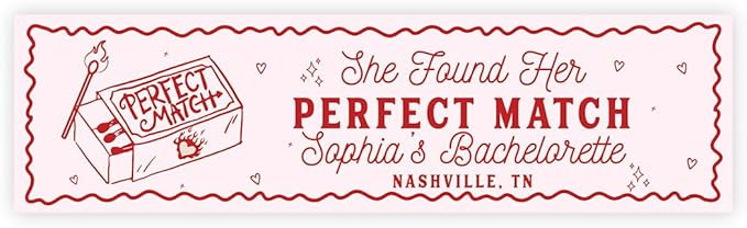 Andaz Press She Found Her Perfect Match Custom Bachelorette Banner, Personalized Bachelorette Par... | Amazon (US)