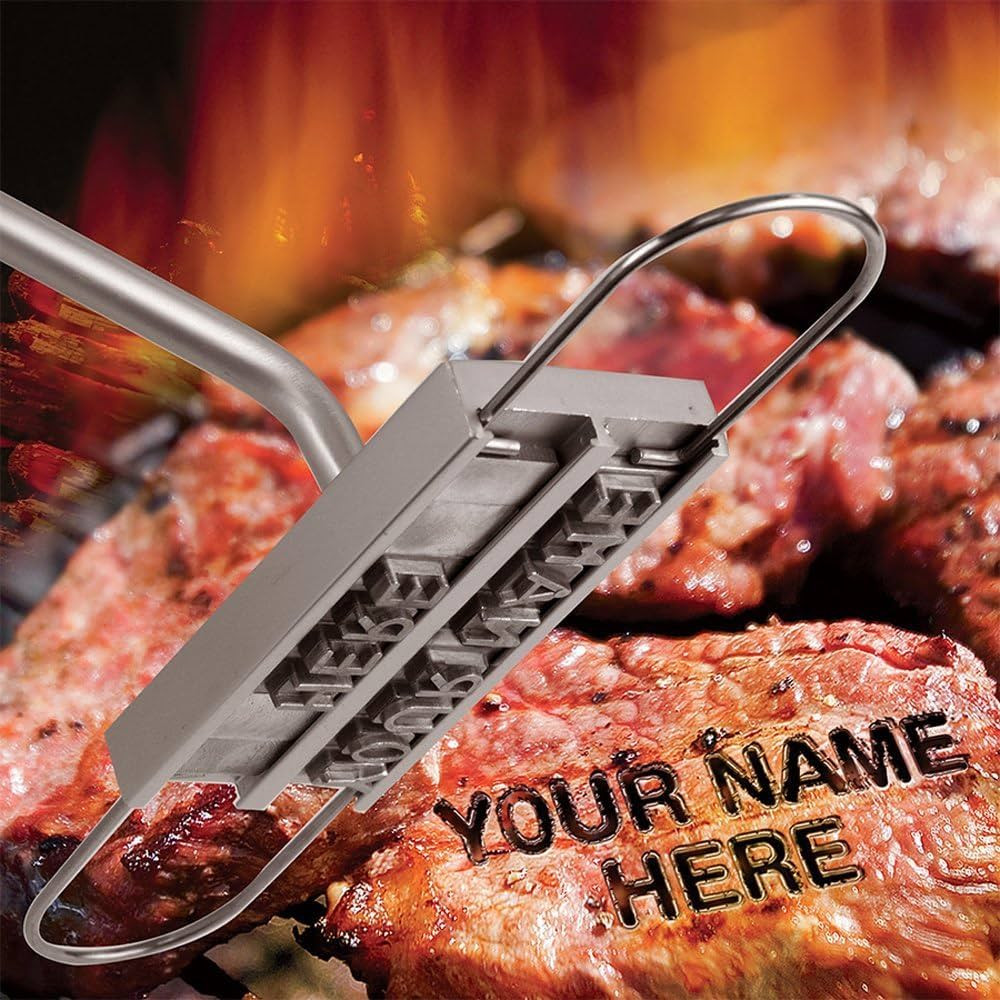 BBQ Meat Branding Iron with Changeable Letters Personalized Barbecue Steak Names Press Tool for G... | Amazon (US)