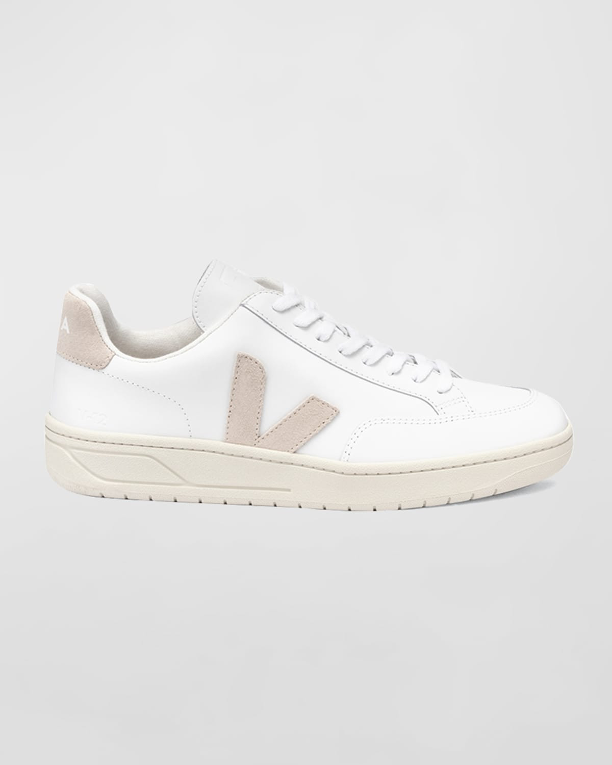 V12 Mixed Leather Court Sneakers | Neiman Marcus