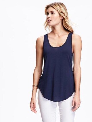Old Navy Relaxed Curved Hem Scoop Neck Tank For Women Size S - Lost at sea navy | Old Navy US