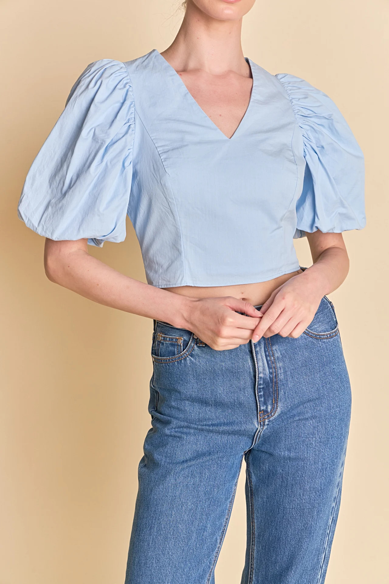 Puff Sleeve Crop Top | Endless Rose