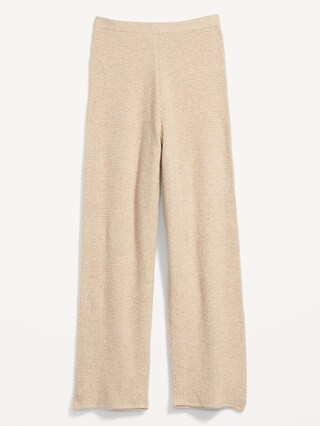 High-Waisted Slouchy Waffle-Knit Wide-Leg Lounge Sweatpants for Women | Old Navy (US)