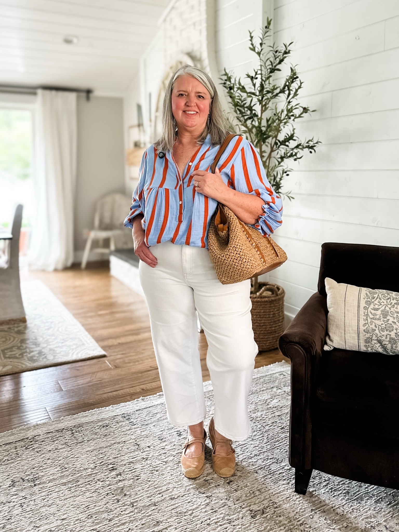 This blouse is a favorite new purchase. The fabric is cottony and so comfy. What I wore to church Sunday. 

Blouse -L (I found it ran large so I sized down) 
Jeans - 16W n(no longer available but I linked similar pairs)

#LTKPlusSize #LTKOver40 #LTKMidsize