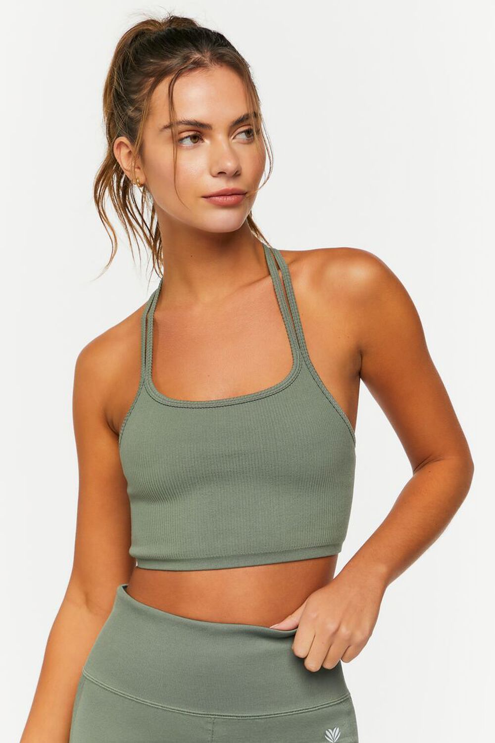 Seamless Ribbed Strappy Sports Bra | Forever 21 (US)