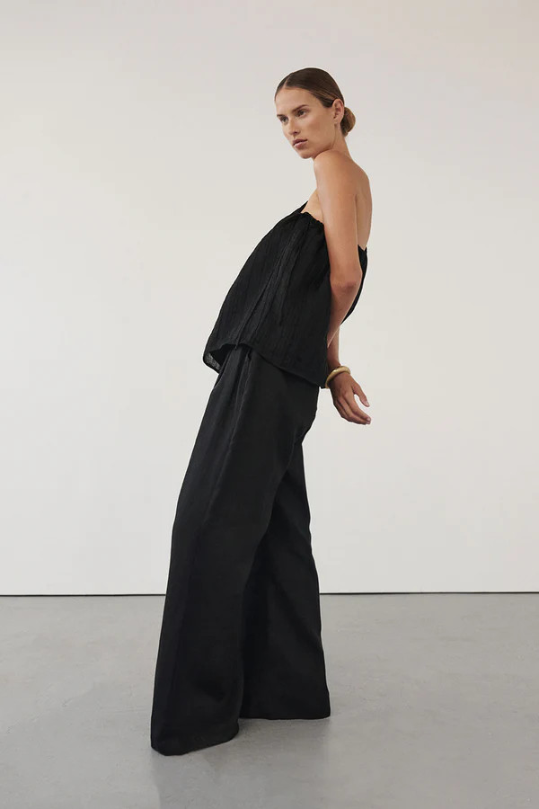 HOLDEN BLACK LINEN PANT | DISSH