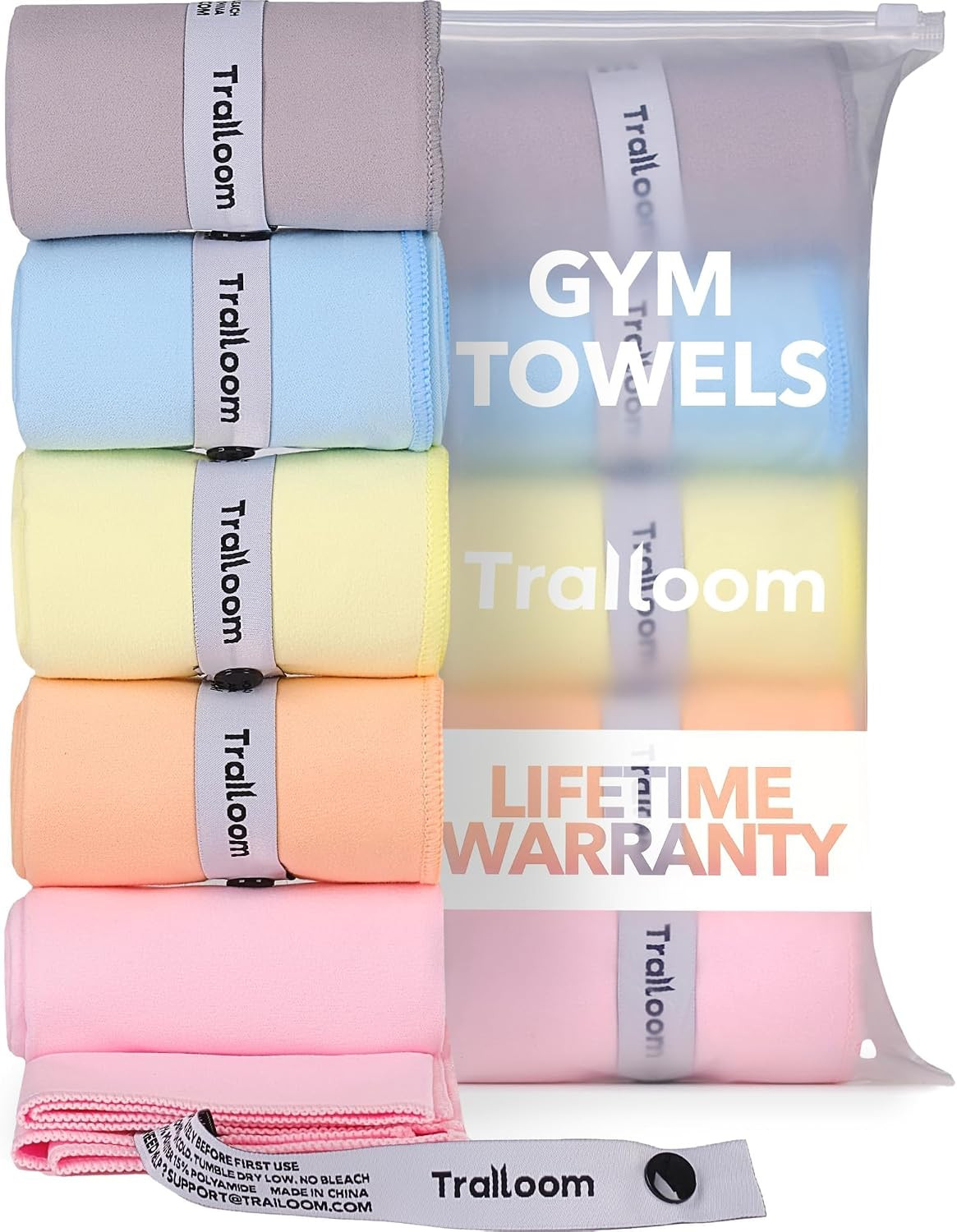 Microfiber Gym Towels, Quick Dry, Highly Absorbing, Odor-Free | Amazon (US)