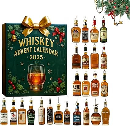 Whiskey advent calendar 2025: Whiskey advent calendar，24 Premium Whiskey Pendants for Holiday C... | Amazon (US)