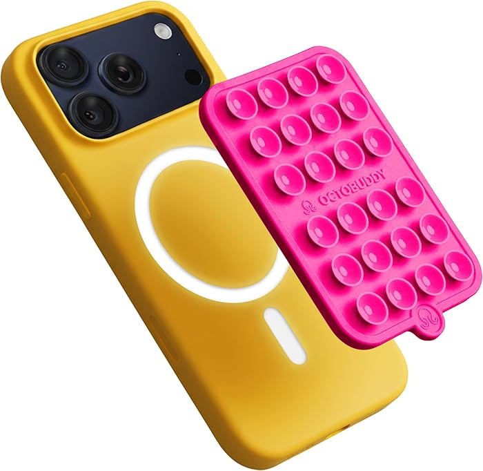 OCTOBUDDY Magnet - Dual Magnetic & Suction Phone Mount - Magnetic-Compatible Silicone Mobile Hold... | Amazon (US)