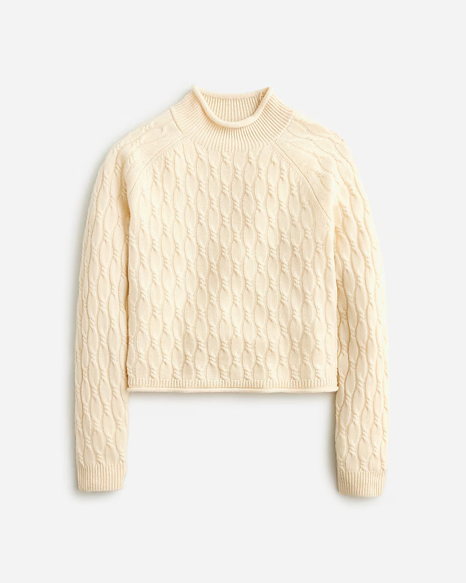 Cashmere shrunken cable-knit Rollneck™ sweater | J. Crew US