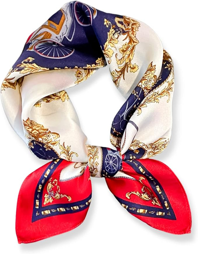 PoeticEHome 100% Mulberry Silk Neck Scarf 21"x21" Small Square Scarfs for Women Gift Packed | Amazon (US)