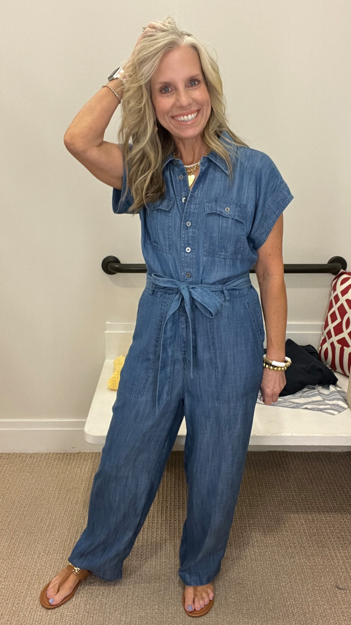 I love a cute jumpsuit 
Wearing 4, could size down 

#LTKOver40 #LTKStyleTip #LTKSaleAlert