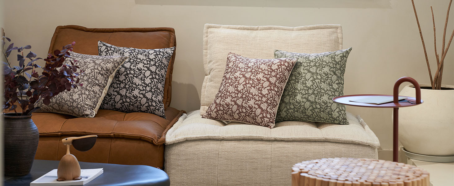 Floral Throw Pillow Covers 18x18 Couch Pillows for Living Room Decorative Accent Pillow Covers Bl... | Amazon (US)