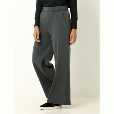 Oversized Wide Leg Pant (Faded Black, Large) | Target