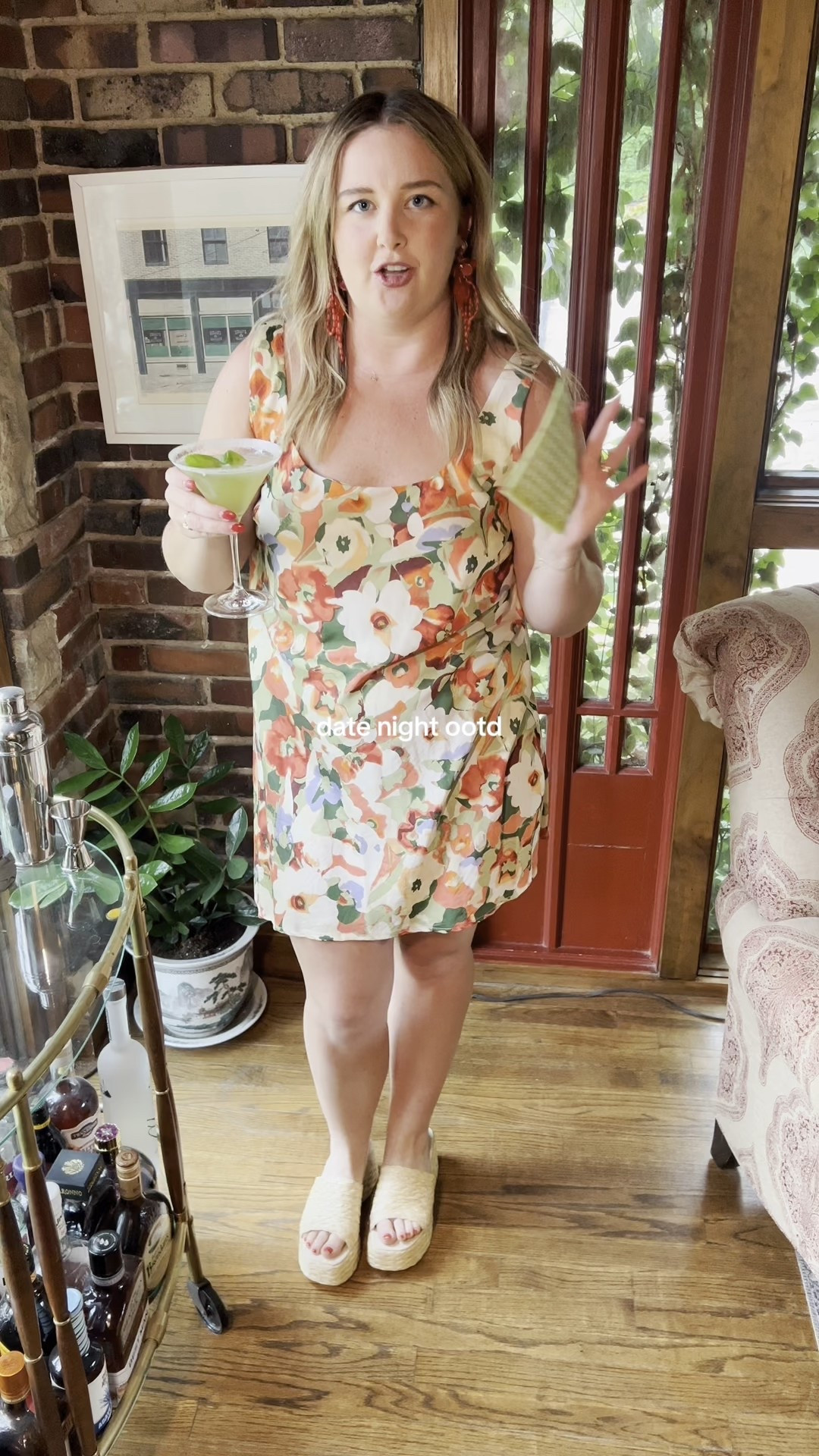 <date night ootd> MARTINI DOWN!!! 😂 dress is @abercrombie, earrings are @Anthropologie, and shoes are @Amazon!! #datenight #ootd #ootn #whatimwearing #fitcheck #outfit #blooper 

#LTKFindsUnder50 #LTKMidsize #LTKFindsUnder100