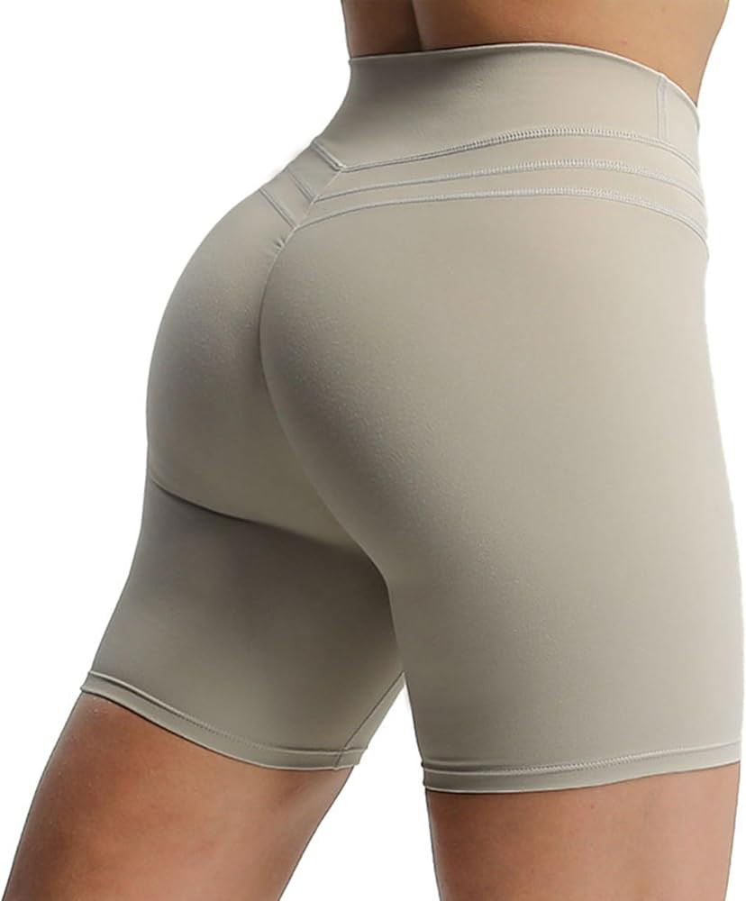 Aoxjox High Waisted Workout Shorts for Women Scrunch Tummy Control Luna Buttery Soft Yoga Shorts ... | Amazon (US)