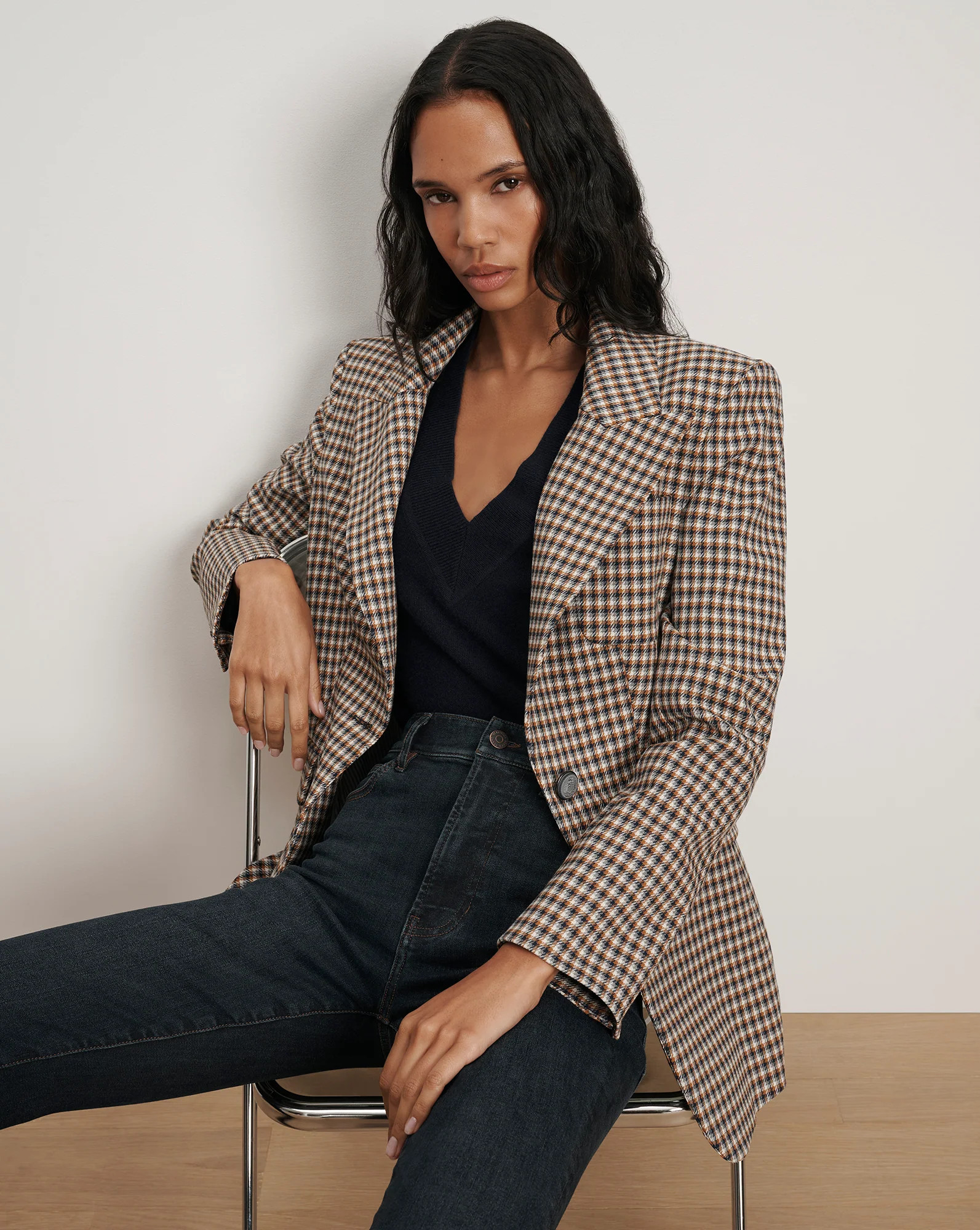 Livvy Houndstooth Dickey Jacket | Veronica Beard